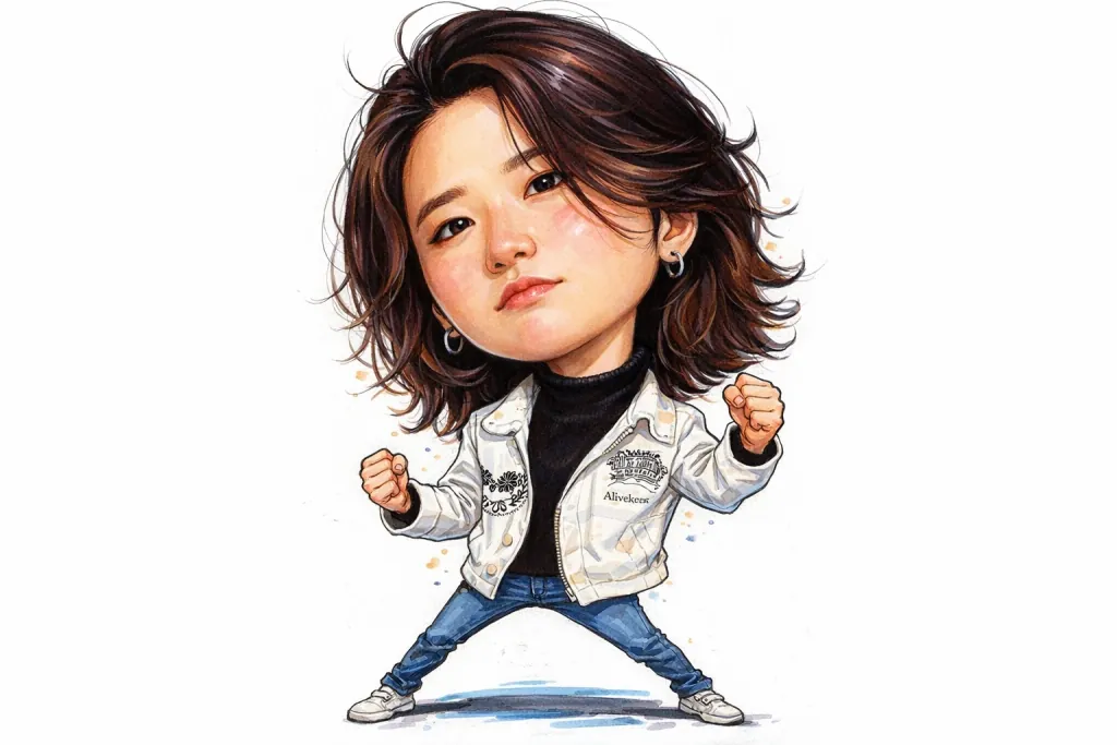 Classic ChatGPT caricature style — exaggerated big-head cartoon portrait with humor